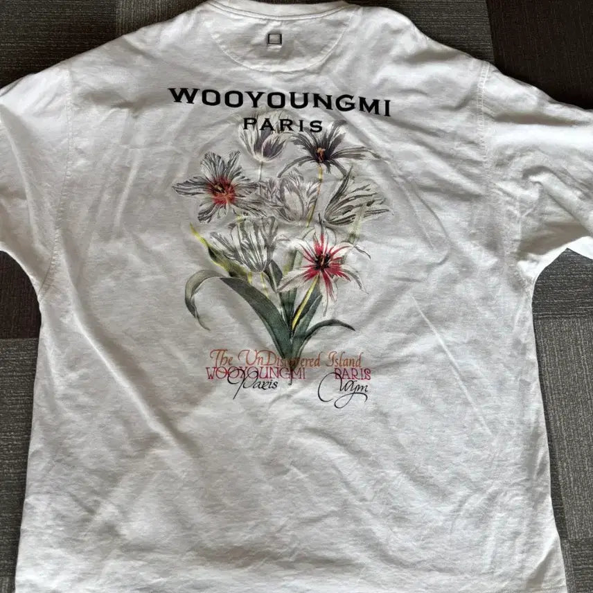 [BUNJANG] Wooyoungmi 24SS Flower Printed Long Sleeve T-shirt / 우영미 24ss 플라워 프린팅 롱슬리브 티셔츠 48