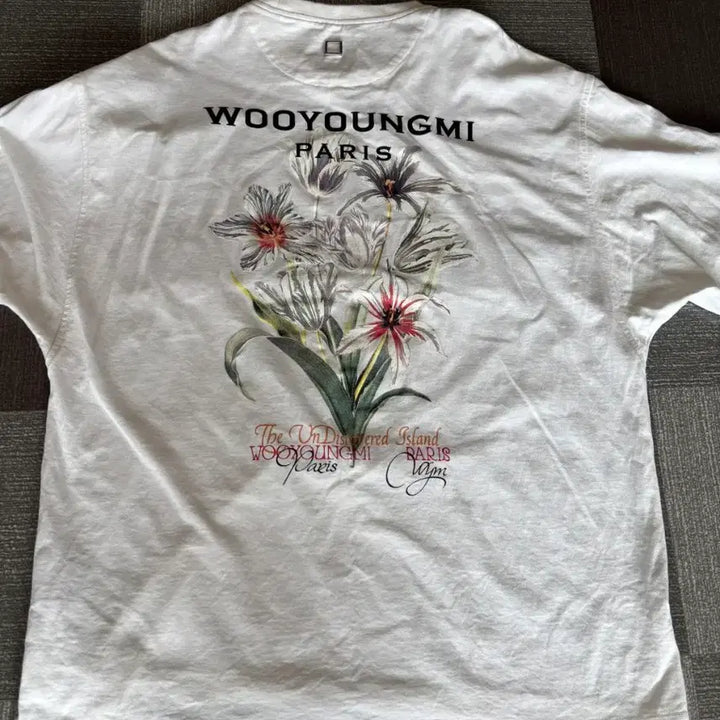 [BUNJANG] Wooyoungmi 24SS Flower Printed Long Sleeve T-shirt / 우영미 24ss 플라워 프린팅 롱슬리브 티셔츠 48