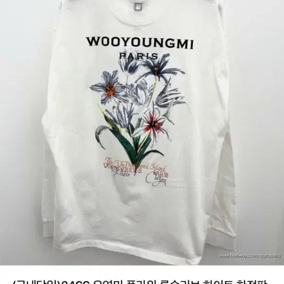 [BUNJANG] Wooyoungmi 24SS Flower Printed Long Sleeve T-shirt / 우영미 24ss 플라워 프린팅 롱슬리브 티셔츠 48