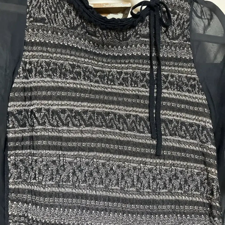 [BUNJANG] Knit Chiffon Midi Dress / 니트쉬폰원피스