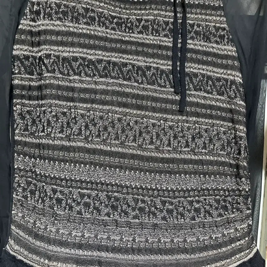 [BUNJANG] Knit Chiffon Midi Dress / 니트쉬폰원피스