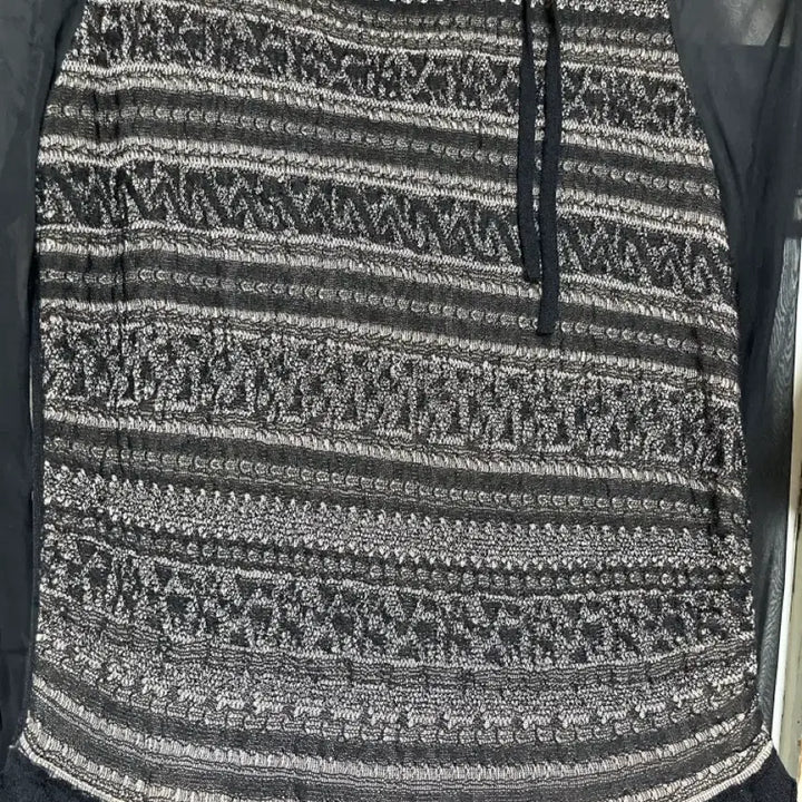 [BUNJANG] Knit Chiffon Midi Dress / 니트쉬폰원피스