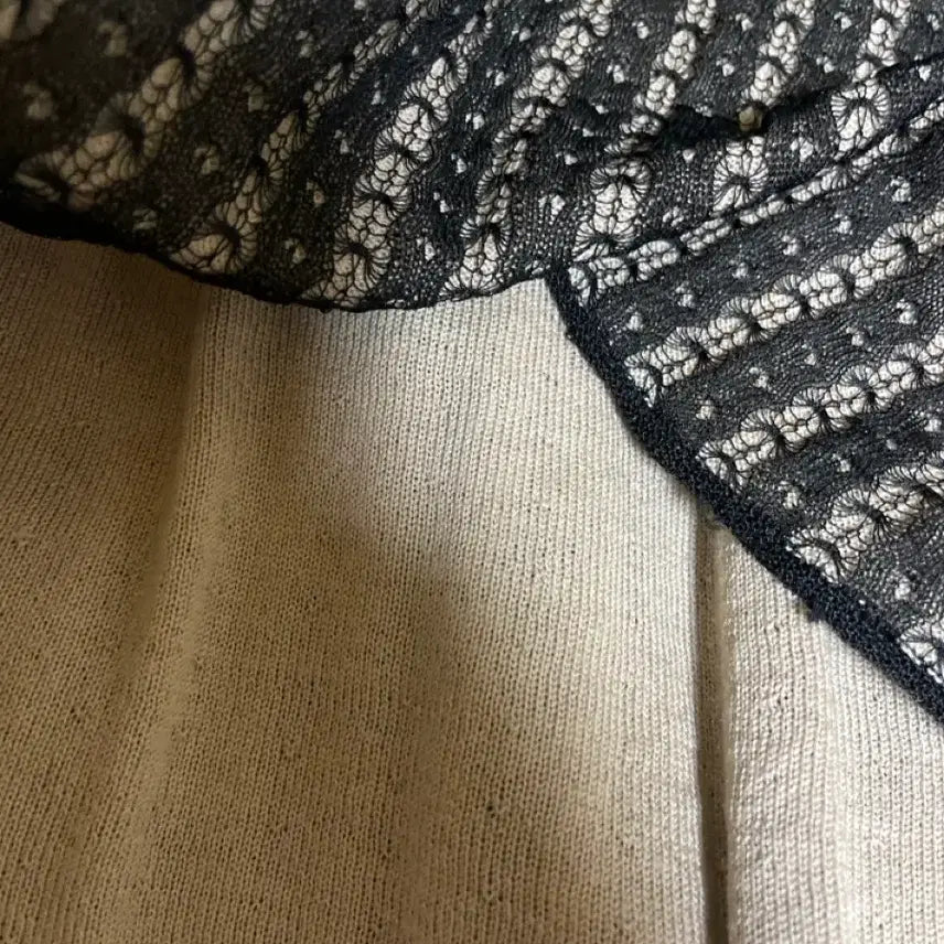 [BUNJANG] Knit Chiffon Midi Dress / 니트쉬폰원피스