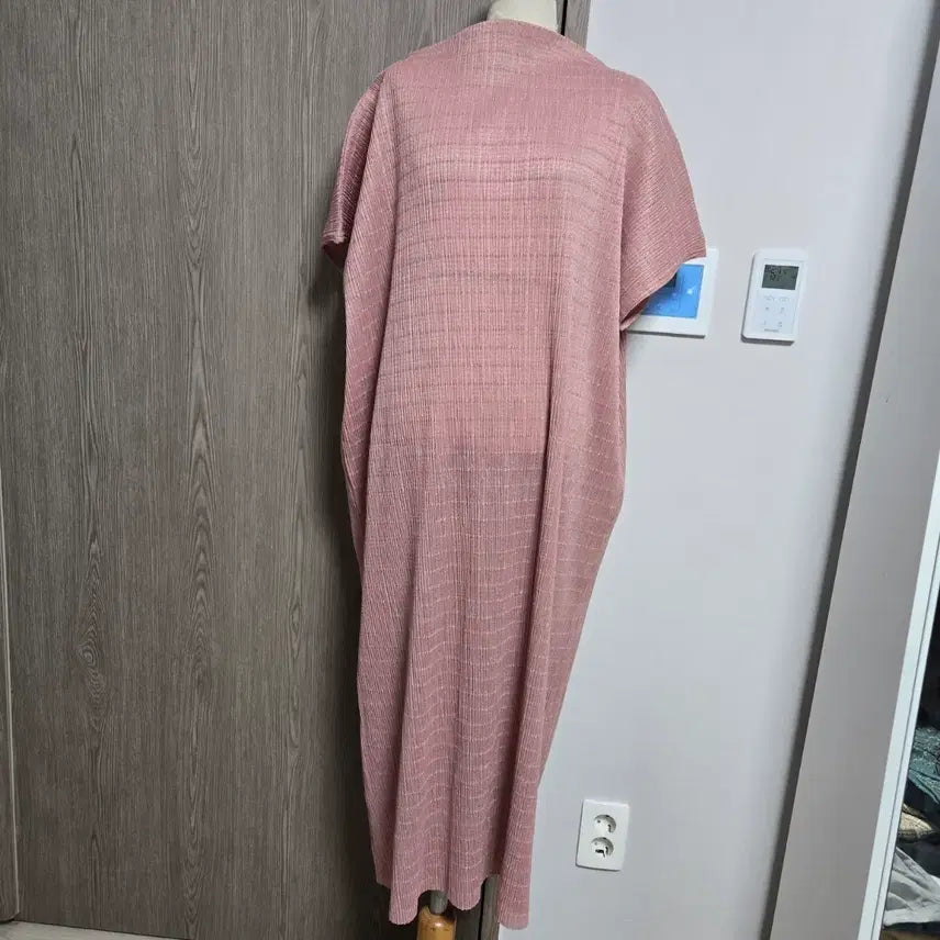 [BUNJANG] Nline Deep Pink Pleated Long Dress / 엔라인  딥핑크 플리츠 롱 원피스 free