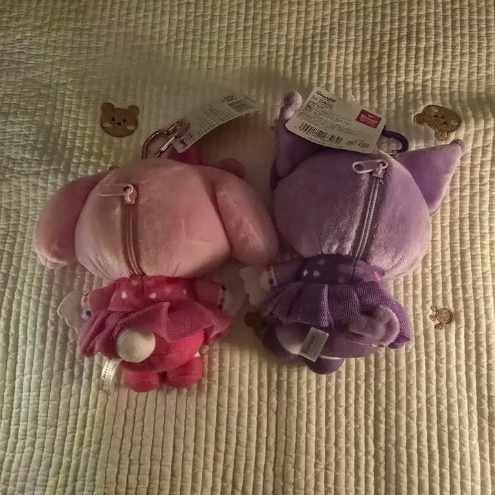 [BUNJANG] Sanrio My Melody/Kuromi Decorating Plush Keyring Pouch / 산리오 마이멜로디/쿠로미 데코라 인형키링 파우치