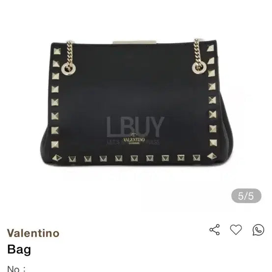 [BUNJANG] Valentino Rockstud Mini Chain Shoulder Bag / 발렌티노 락스터드 미니 체인 숄더백