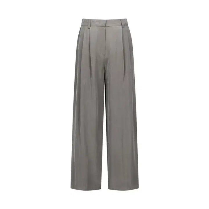 [BUNJANG] AMOMENTO Cupro Wide Pants / 아모멘토 큐프로 와이드 팬츠 그레이, AMOMENTO Cupro