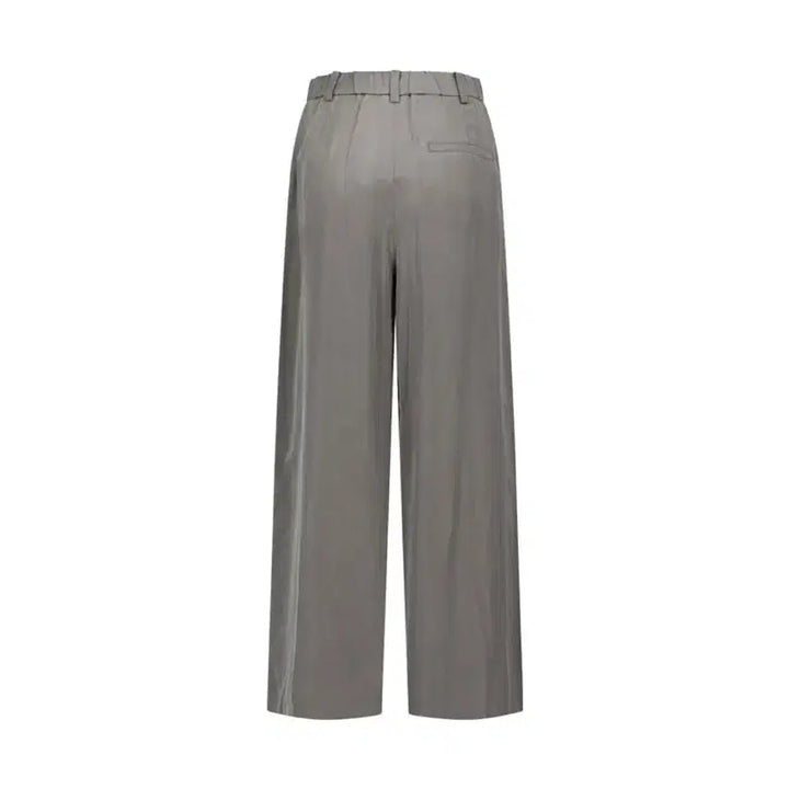 [BUNJANG] AMOMENTO Cupro Wide Pants / 아모멘토 큐프로 와이드 팬츠 그레이, AMOMENTO Cupro