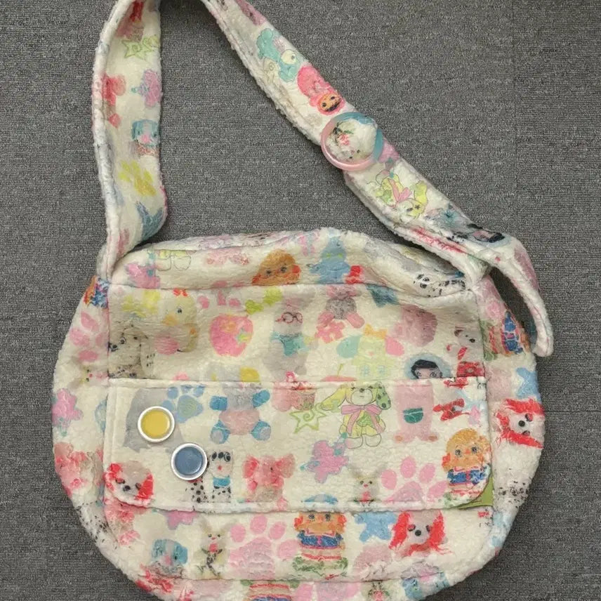 [SOLD OUT] frufru 뽀글이 강아지 애니멀 프린팅 양털 가방 크로스백