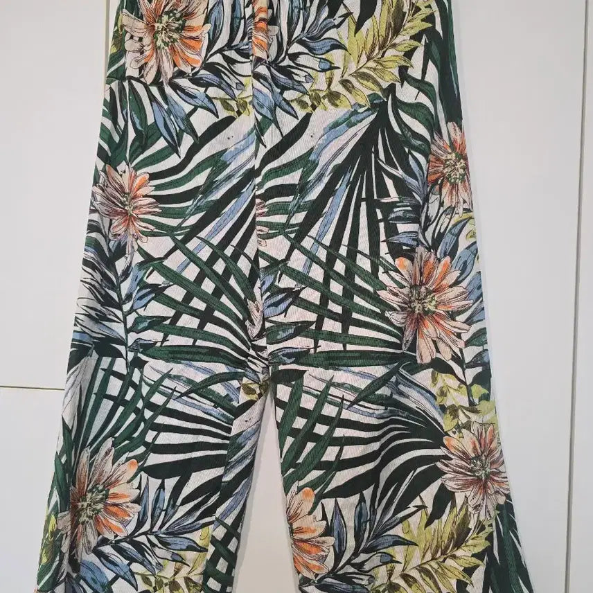 [BUNJANG] Tropical Pattern Wide Pants / 열대패턴와이드팬츠