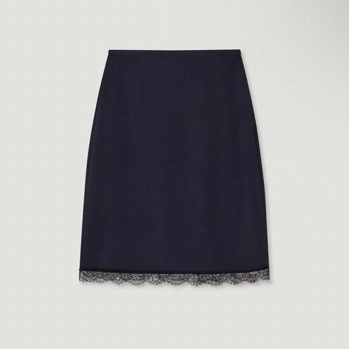 [BUNJANG] Mango Many Please AILE Satin Lace Skirt - Navy (Size S) / 망고매니플리즈 AILE SATIN LACE SKIRT_NAVY (S)