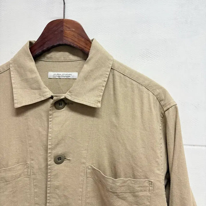 [BUNJANG] Journal Standard Linen Work Jacket Beige M / JOURNAL STANDARD 저널 스탠다드 베이지 린넨 워크 자켓 M