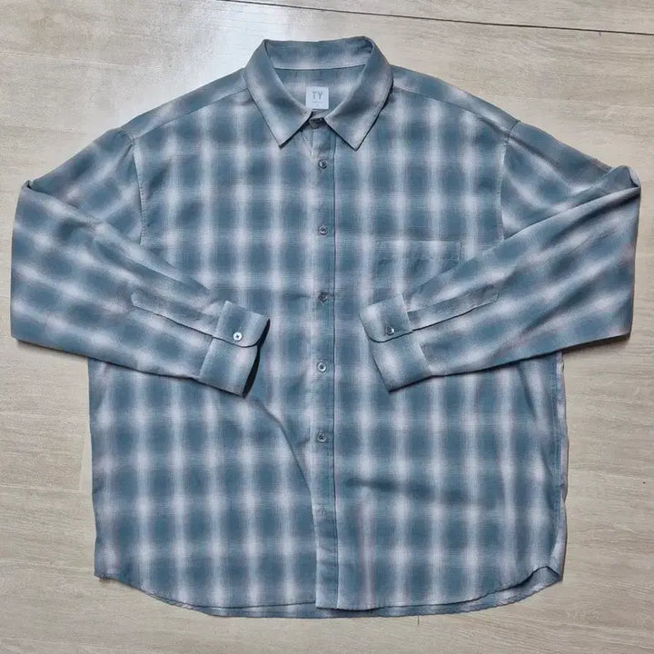 [BUNJANG] TY Ombre Checkered Shirt / 틀영(TY) 옴브레 체크 셔츠 그린