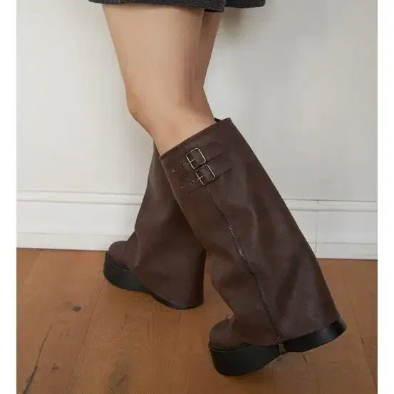 [BUNJANG] Dangdang Girl Hobby Platform Long Boots / 당당걸 하비 통굽 롱 부츠 240 새상품