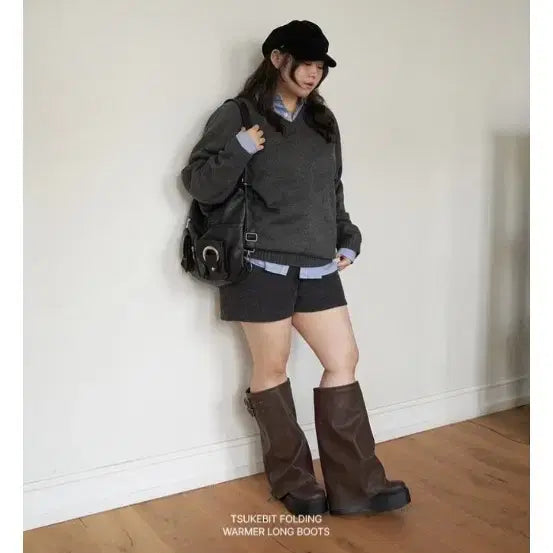 [BUNJANG] Dangdang Girl Hobby Platform Long Boots / 당당걸 하비 통굽 롱 부츠 240 새상품