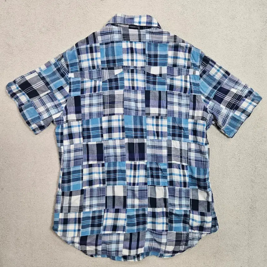 [BUNJANG] Polo Ralph Lauren Patchwork Western Short Sleeve Shirt L / 폴로 랄프 로렌 패치워크 웨스턴 반팔 셔츠 L