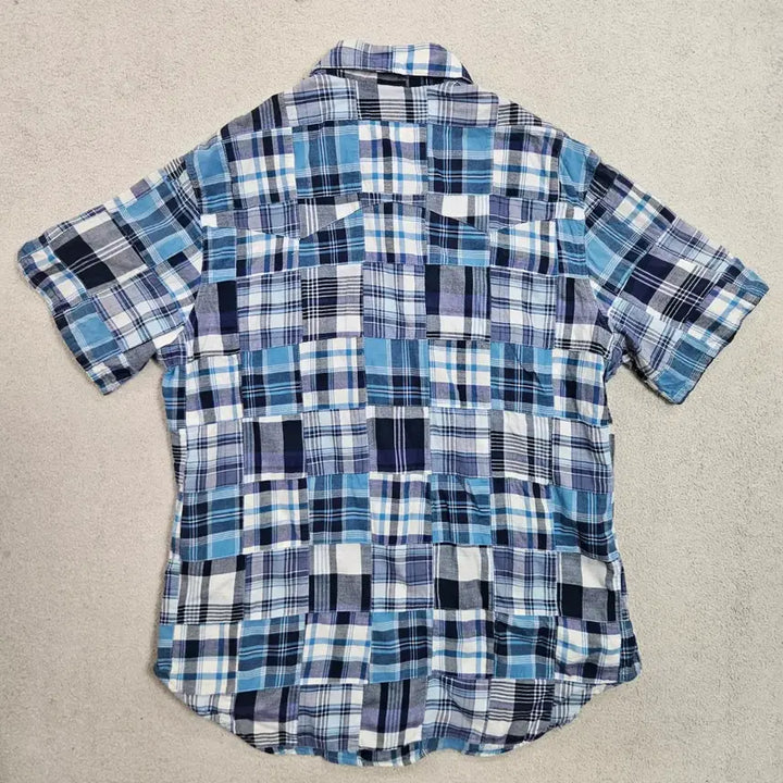 [BUNJANG] Polo Ralph Lauren Patchwork Western Short Sleeve Shirt L / 폴로 랄프 로렌 패치워크 웨스턴 반팔 셔츠 L