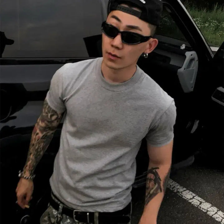 [BUNJANG] Not Seller Custom Half Sleeve T-shirt Muscle Fit / 낫셀러 자체제작 반팔티 머슬핏