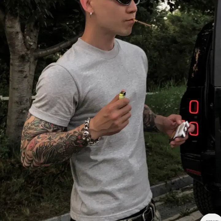 [BUNJANG] Not Seller Custom Half Sleeve T-shirt Muscle Fit / 낫셀러 자체제작 반팔티 머슬핏