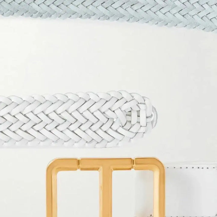 [BUNJANG] Tom Ford Leather Woven Gold Buckle Belt / 톰포드 레더 우븐 금장 벨트