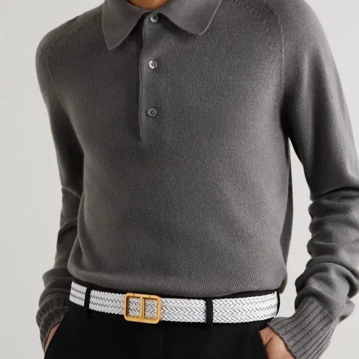 [BUNJANG] Tom Ford Leather Woven Gold Buckle Belt / 톰포드 레더 우븐 금장 벨트