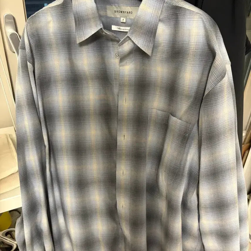 [BUNJANG] Brown Yard Ombre Shirt - Blue / 4) 브라운야드 옴브레 셔츠 블루