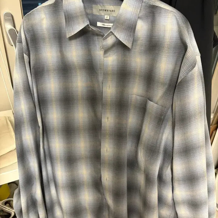 [BUNJANG] Brown Yard Ombre Shirt - Blue / 4) 브라운야드 옴브레 셔츠 블루