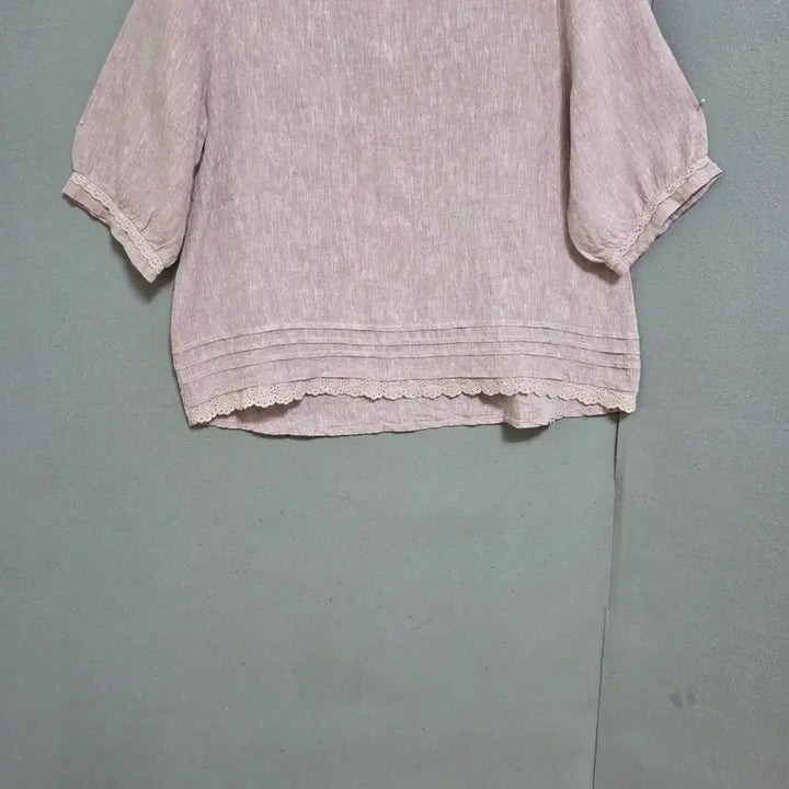 [BUNJANG] Pink Linen Blouse / 연핑크 린넨 블라우스 F   n4325