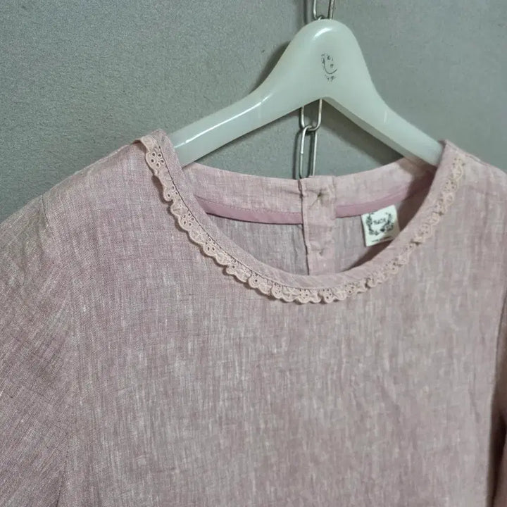 [BUNJANG] Pink Linen Blouse / 연핑크 린넨 블라우스 F   n4325
