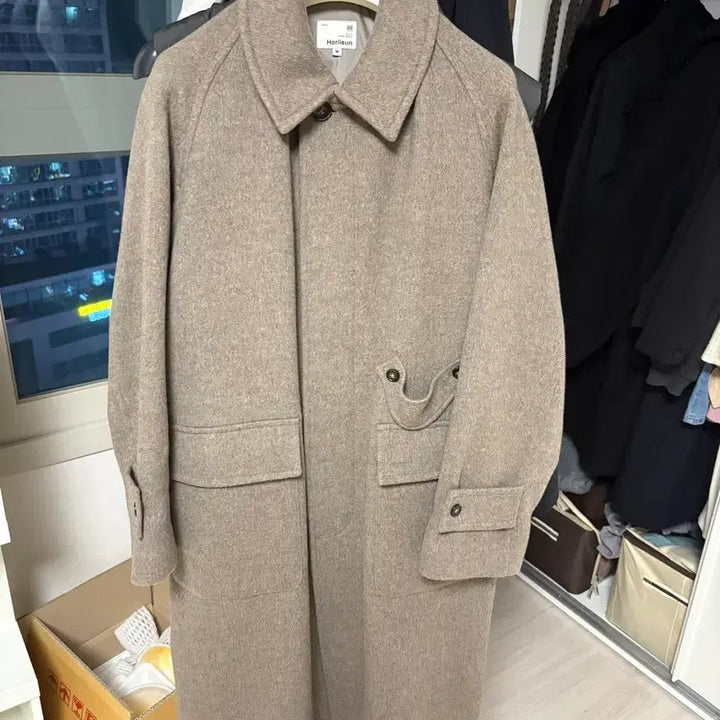 [BUNJANG] Holysun Balmacan Coat Melange Beige (M) / M) 홀리선 발마칸 코트 멜란지 베이지