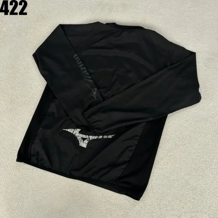 [BUNJANG] Mizuno Black Windbreaker Long Sleeve T-Shirt M / 미즈노 블랙 바람막이 긴팔 티셔츠 m