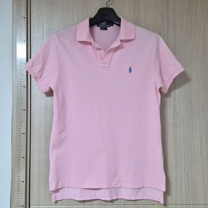 [SOLD OUT] 폴로 랄프로렌 핑크 커스텀핏 카라티 L 100 정품 남성 반팔 포니