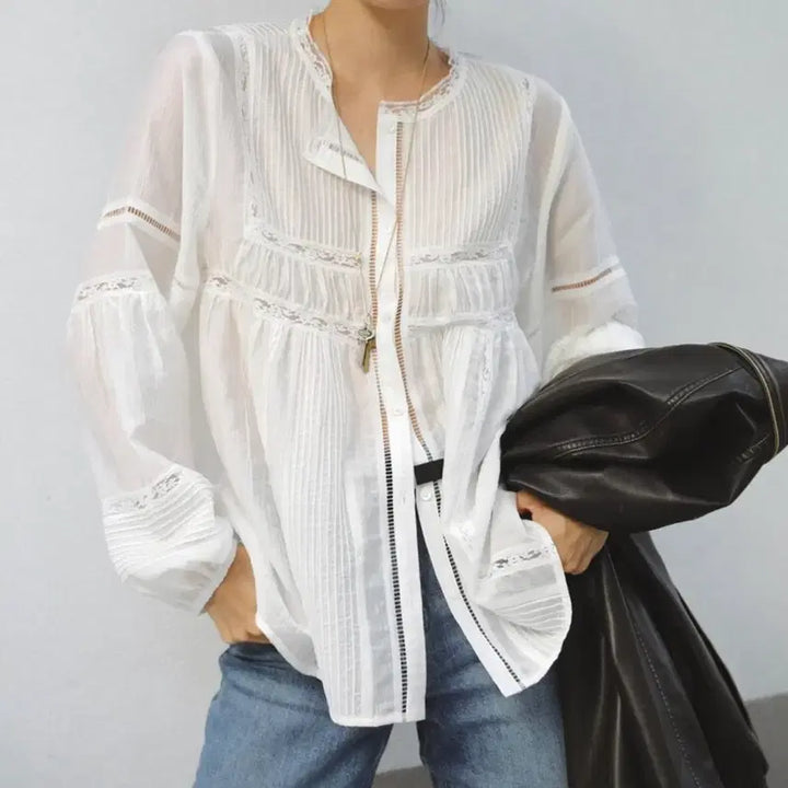 [BUNJANG] H.Mode Ivory Blouse / 에이치모드 블라우스