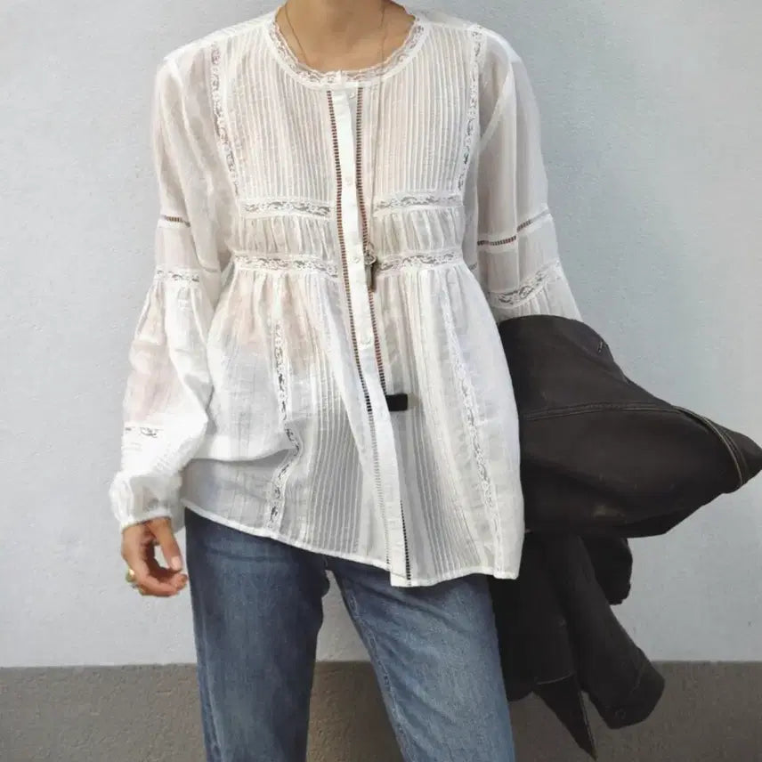 [BUNJANG] H.Mode Ivory Blouse / 에이치모드 블라우스