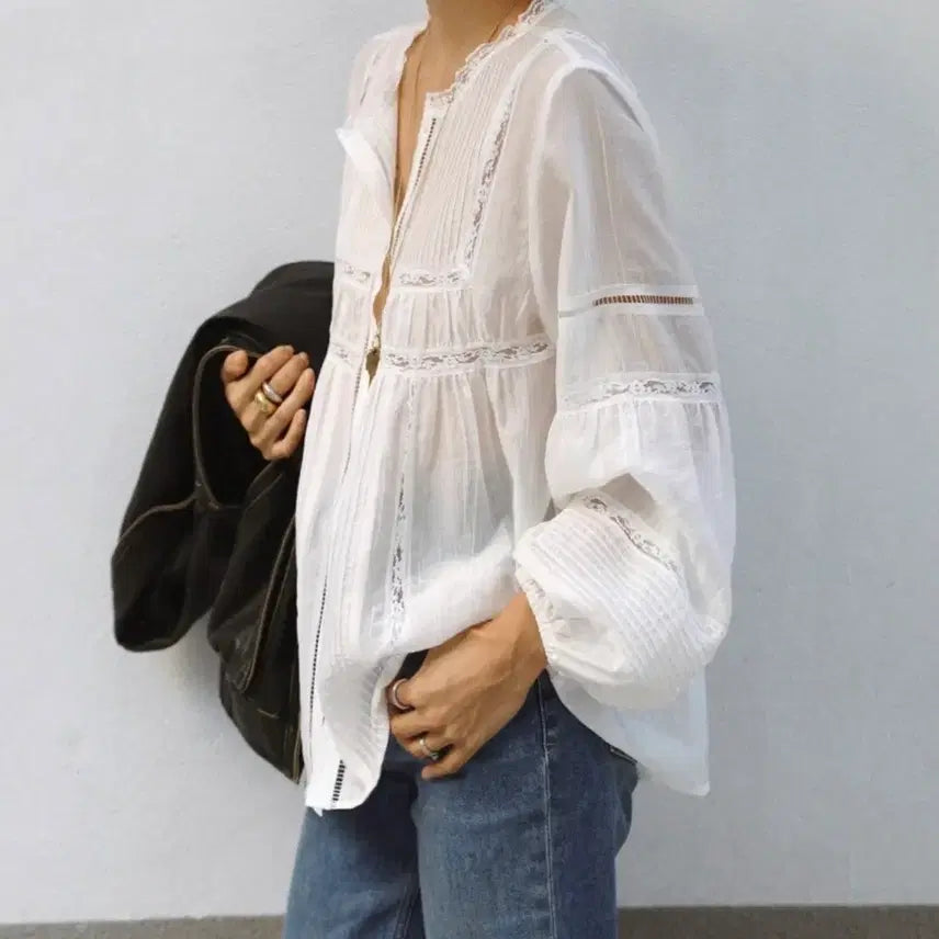 [BUNJANG] H.Mode Ivory Blouse / 에이치모드 블라우스