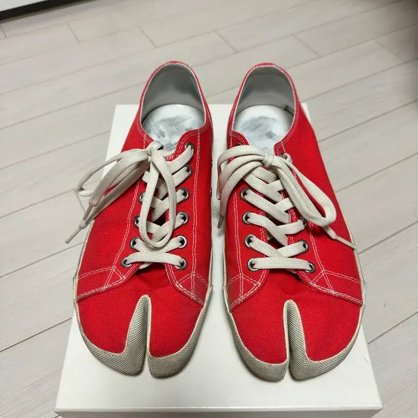 [BUNJANG] Maison Margiela Tabi Sneakers Red Size 43 / 마르지엘라 타비 스니커즈 레드 43