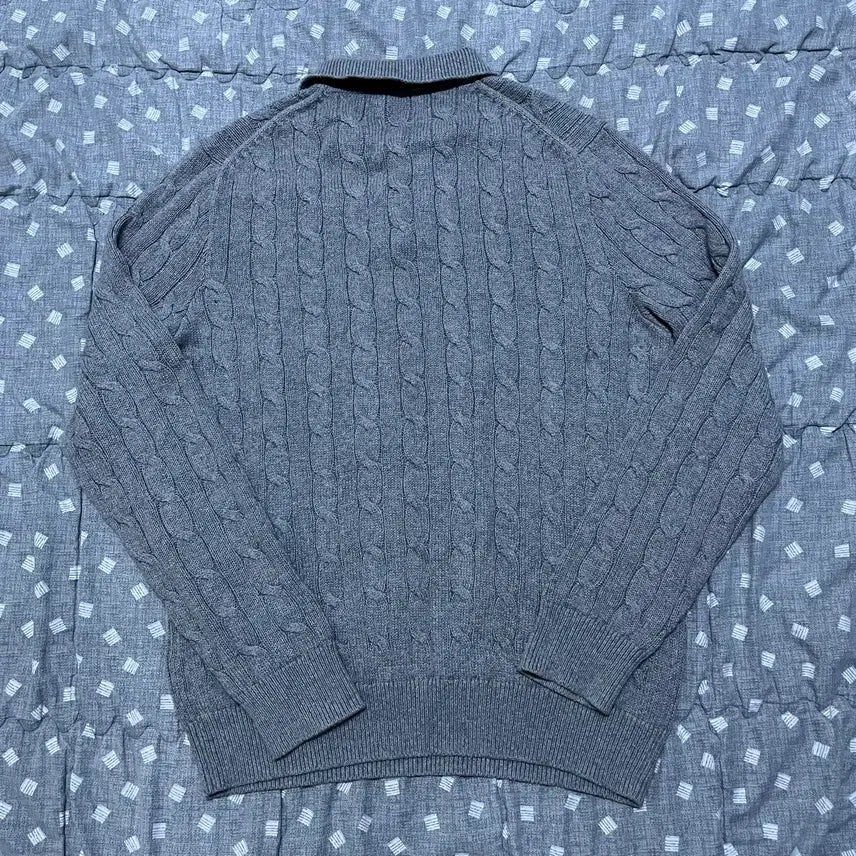 [BUNJANG] Polo Ralph Lauren Cotton Cable Knit Sweater / [정품 거의 새상품, L] 폴로 랄프로렌 코튼 케이블 카라 니트 스웨터