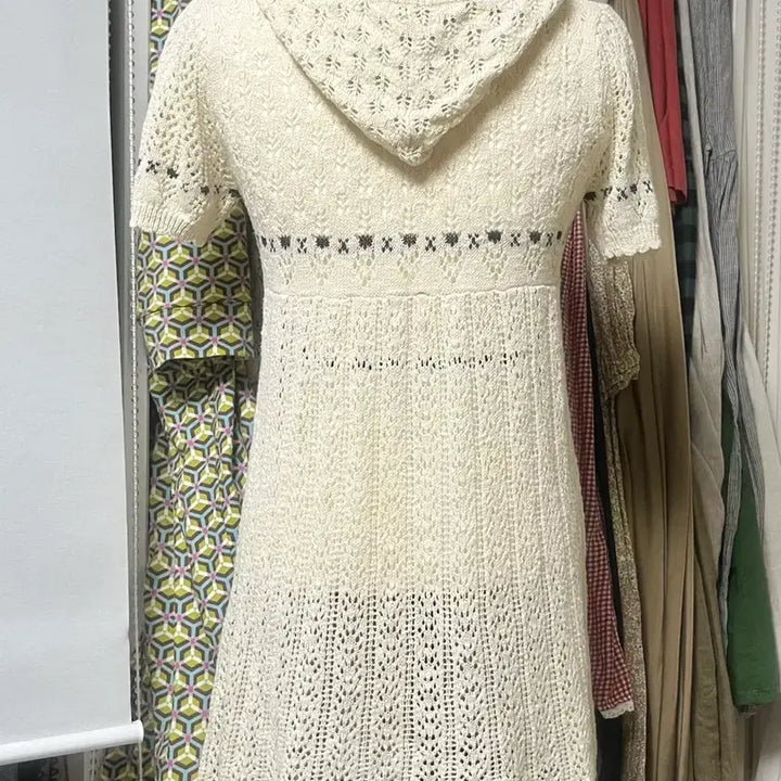 [BUNJANG] 일본 빈티지 하구미 모리걸 니트 뜨개 후드원피스 / 일본 빈티지 하구미 모리걸 니트 뜨개 후드원피스