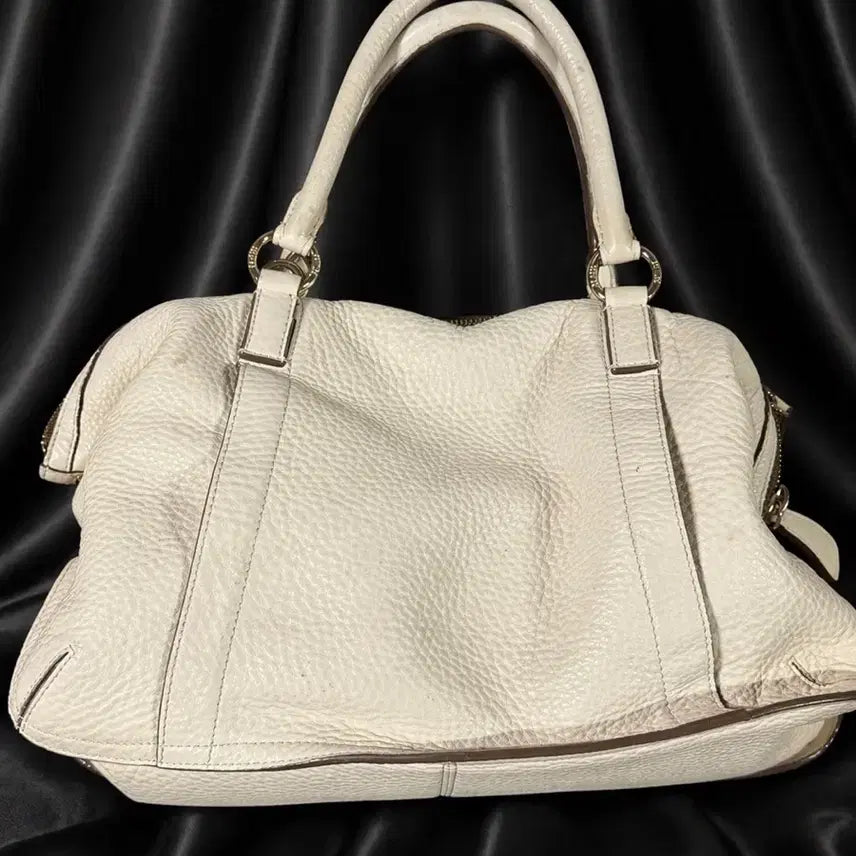 [BUNJANG] MCM Ivory Leather Tote Bag / 정품 MCM 아이보리 레더 토트백