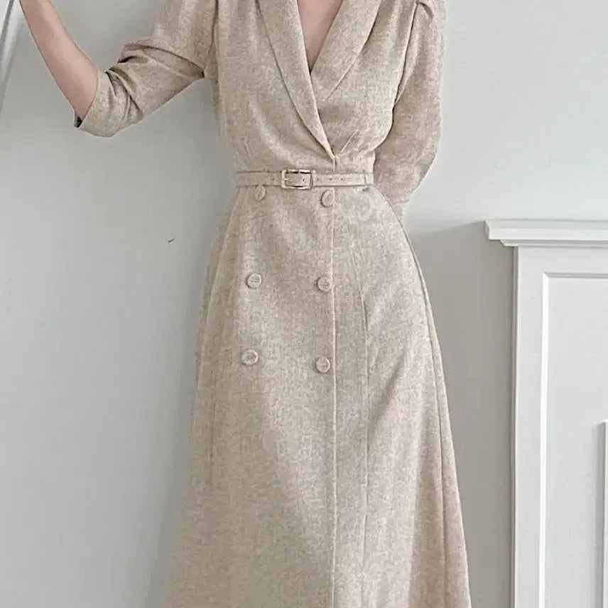 [BUNJANG] Avely Tweed Dress / 에이블리 하객룩 숄카라 트위드 원피스 S