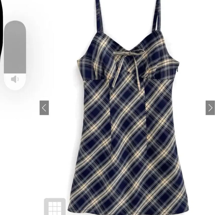 [BUNJANG] GRL Check Ribbon Cami Dress / grl 그레일 체크 리본끈 나시 캐미원피스 걸리계스나계
