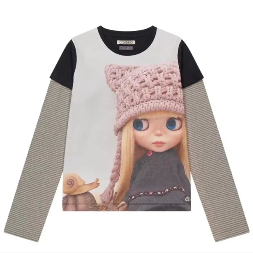 [SOLD OUT] COYSEIO 코이세이오 브라이스 스트라이프 더블 롱슬리브 블랙