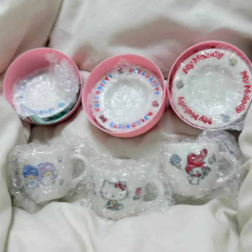 [BUNJANG] Sanrio Hello Kitty, My Melody, Little Twin Stars Tea Cup Figure Bundle / 산리오 신상 키티,마멜,리틀트윈스타 찻잔 가챠 피규어 일괄