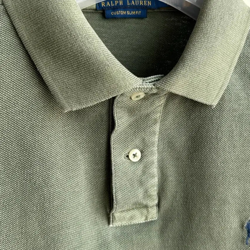[BUNJANG] Polo Washed Collar T-shirt / 폴로 워싱 카라티셔츠 반팔티