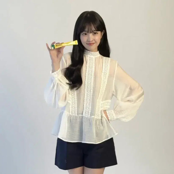 [BUNJANG] ZARA Park Bo-young Lace Blouse / 자라 박보영 블라우스