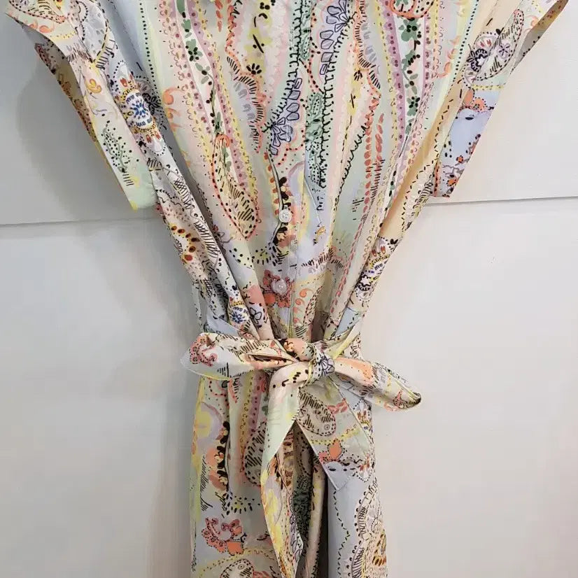[BUNJANG] Zara Paisley Pattern Long Sleeve Dress / 자라 페이즐리 패턴 반팔 롱 원피스L