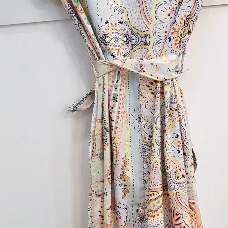 [BUNJANG] Zara Paisley Pattern Long Sleeve Dress / 자라 페이즐리 패턴 반팔 롱 원피스L
