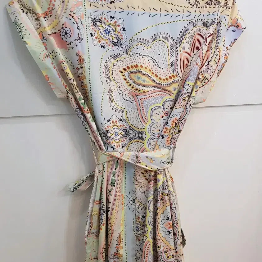[BUNJANG] Zara Paisley Pattern Long Sleeve Dress / 자라 페이즐리 패턴 반팔 롱 원피스L