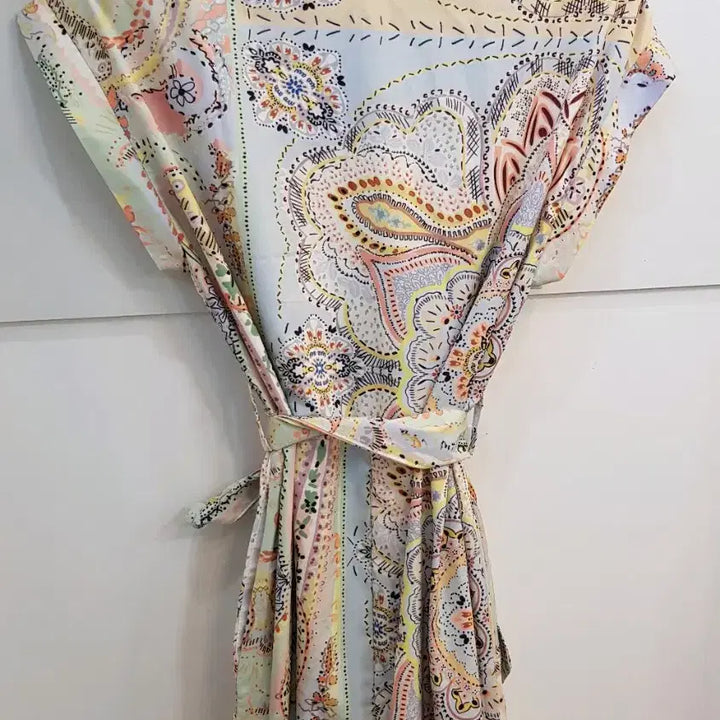 [BUNJANG] Zara Paisley Pattern Long Sleeve Dress / 자라 페이즐리 패턴 반팔 롱 원피스L