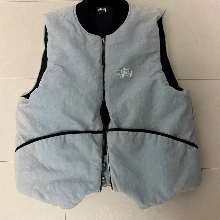 [BUNJANG] Stussy Washed Canvas Vest Light Blue / 스투시 워시드 캔버스 베스트 라이트블루 L